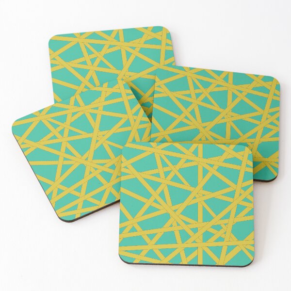 Item preview, Teal Blue with Gold Lines designed and sold by zibziby.
