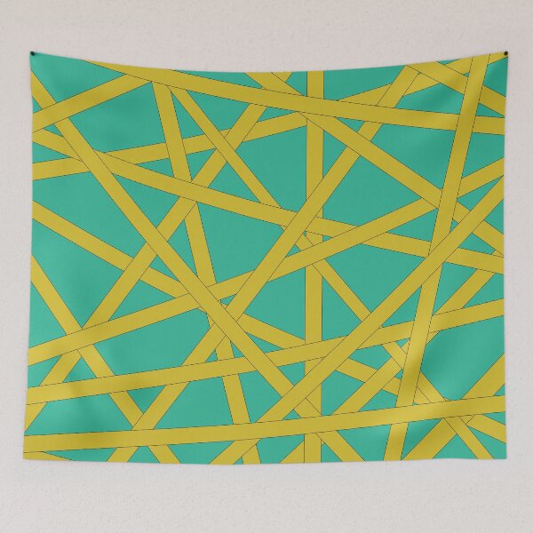 Item preview, Teal Blue with Gold Lines designed and sold by zibziby.