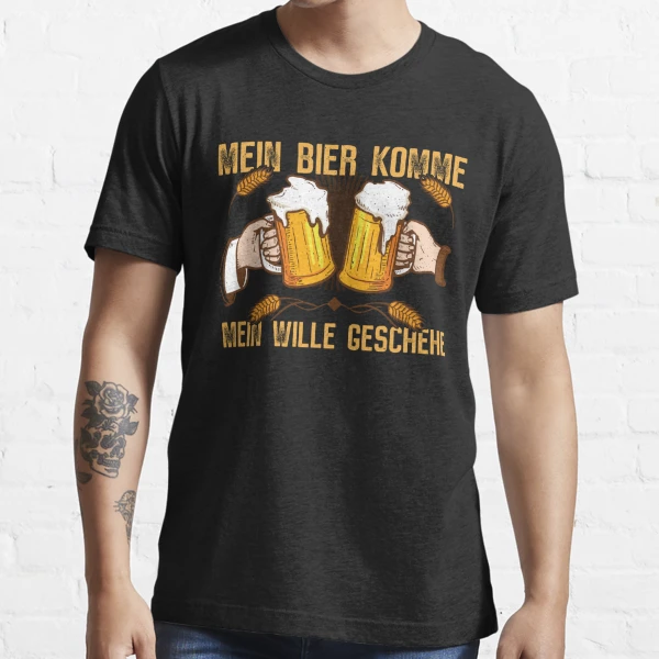 Essential T-Shirt mit Mein Bier komme - Beer Gebet von ChrisFeil