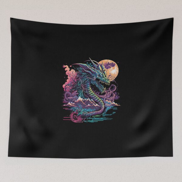 Item preview, Chinese Dragon Synthwave designed and sold by pedrogag.