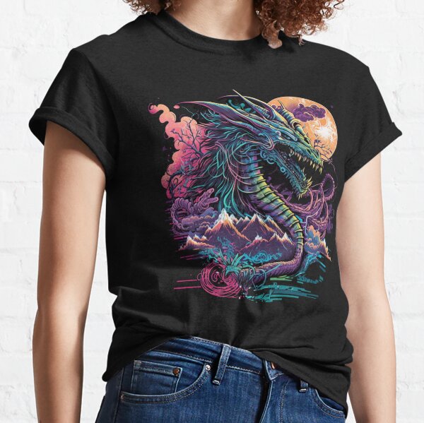 Chinese Dragon Synthwave Classic T-Shirt