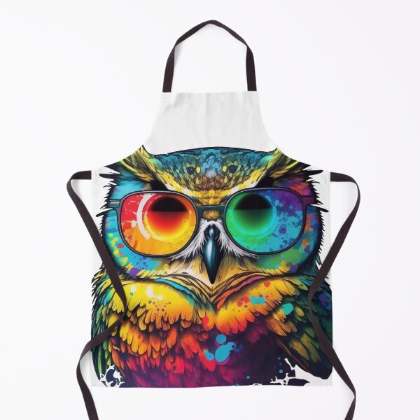 Item preview, Power animal owl with sunglasses in cheerful bright colors designed and sold by knuppify.
