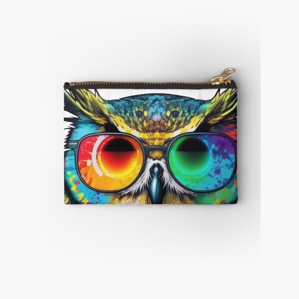 Item preview, Power animal owl with sunglasses in cheerful bright colors designed and sold by knuppify.