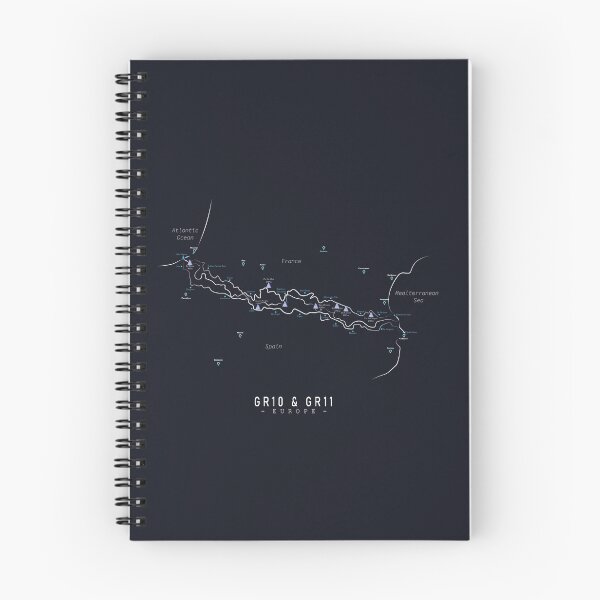 Item preview, Pyrenees Mountains Art Design Map for GR10 & GR11 Trails designed and sold by MADDAHI.