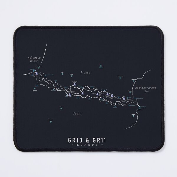 Item preview, Pyrenees Mountains Art Design Map for GR10 & GR11 Trails designed and sold by MADDAHI.