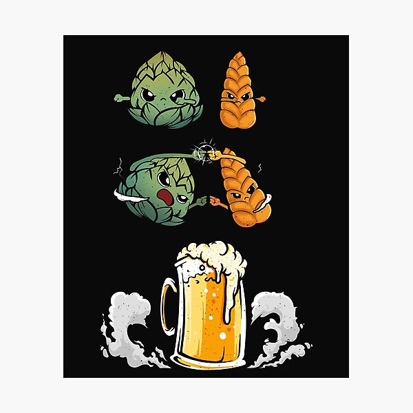 Item preview, Hops & Malt Fusion to Beer - Funny designed and sold by ChrisFeil.