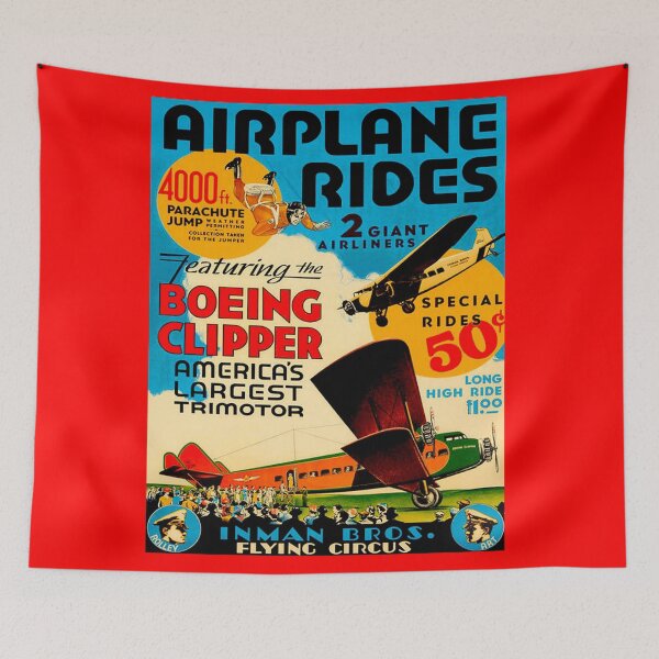 Item preview, INMAN BROS : Vintage Flying Circus Airplane Advertising Print designed and sold by posterbobs.