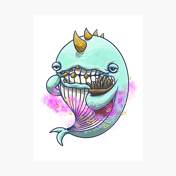 Item preview, Snacking Space Whale designed and sold by TimeSkiff.