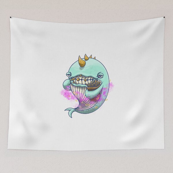 Item preview, Snacking Space Whale designed and sold by TimeSkiff.