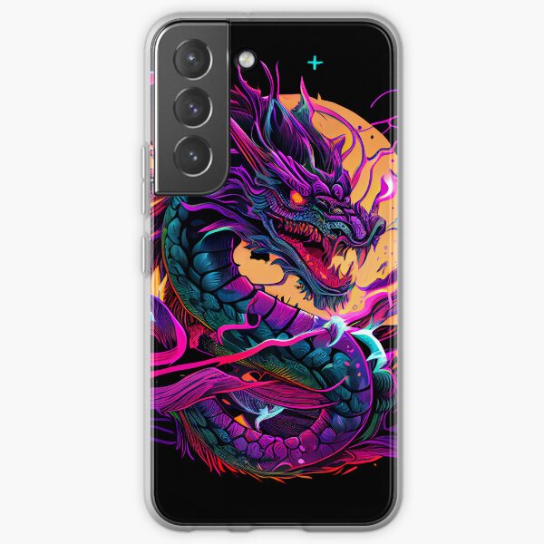 Dragon chinois Synthwave Coque souple Samsung Galaxy