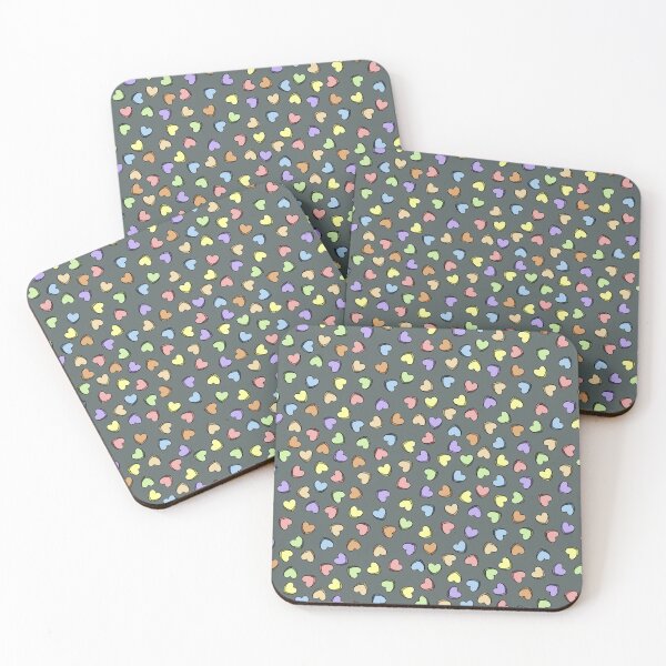 Item preview, Candy hearts all over repeating print designed and sold by spottedhound.