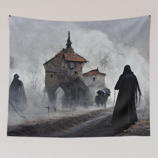 Item preview, Grim Reaper Approaching a Destroyed Village designed and sold by Dragonstrom.