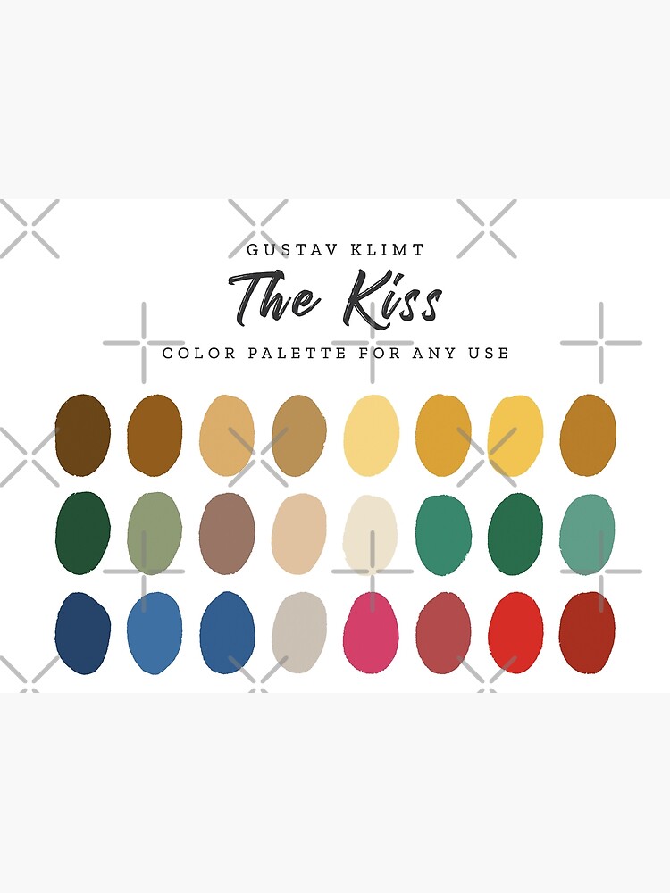Gustav Klimt's The Kiss, Color Palette Premium Matte Vertical Poster