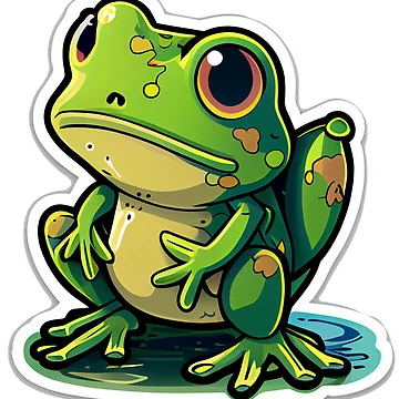 Artwork thumbnail, Cute Frog by PythonBase
