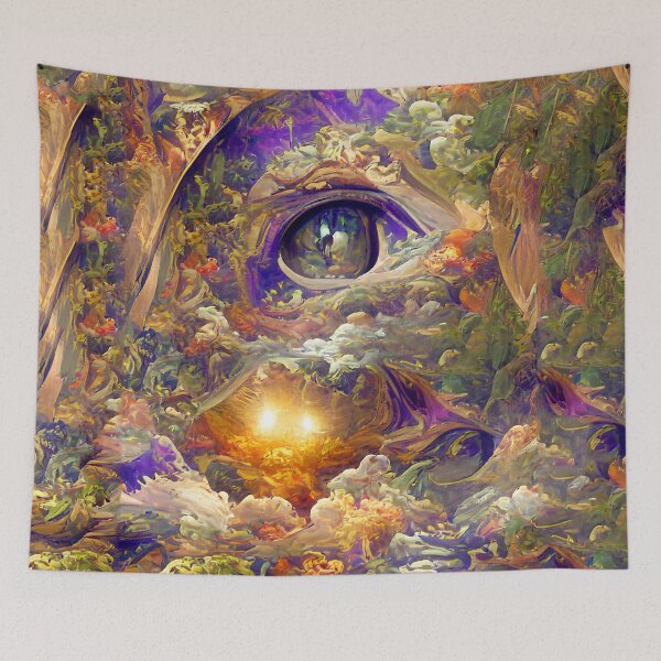Item preview, All Seeing Eye Surreal Abstract Purple designed and sold by mghtymvrk2040.