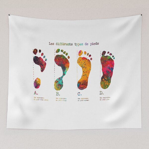 Item preview, Types of Footprints with French Text designed and sold by Liededrom..