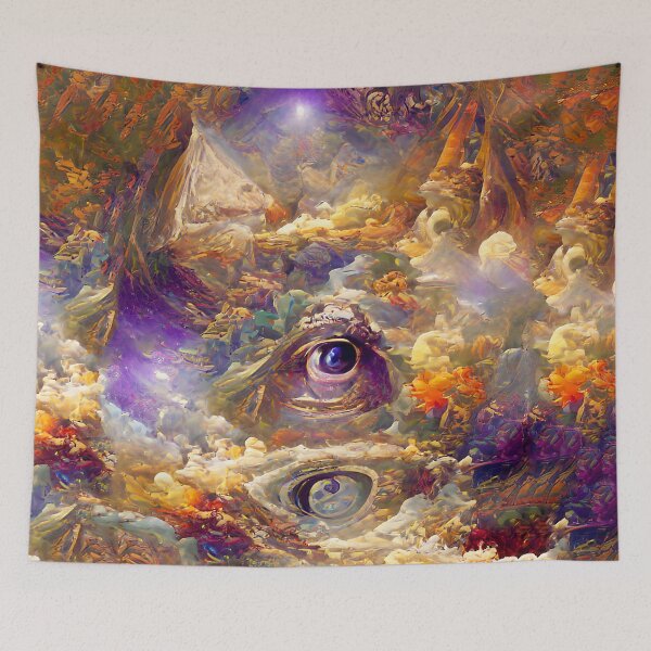 Item preview, All Seeing Eye Surreal Abstract Trippy designed and sold by mghtymvrk2040.