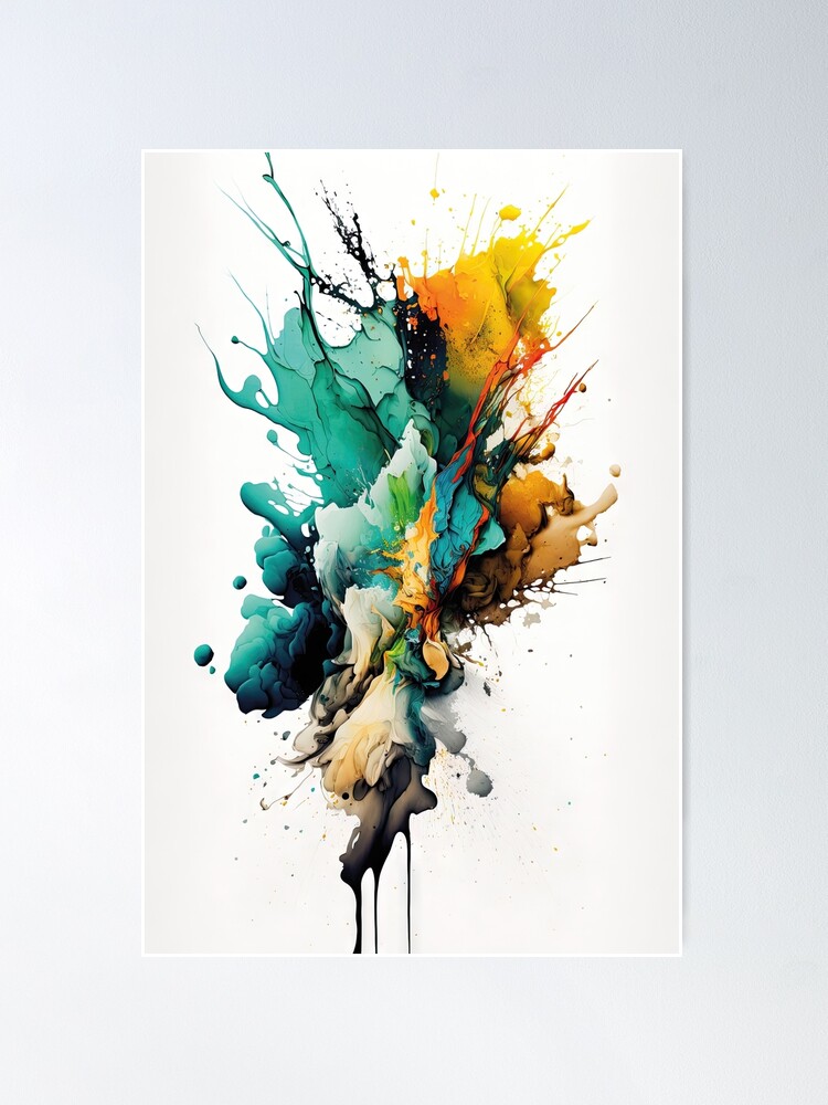 Blissful Chaos: Colorful Abstract Watercolor Painting Art Board Print for  Sale by maninthebox1