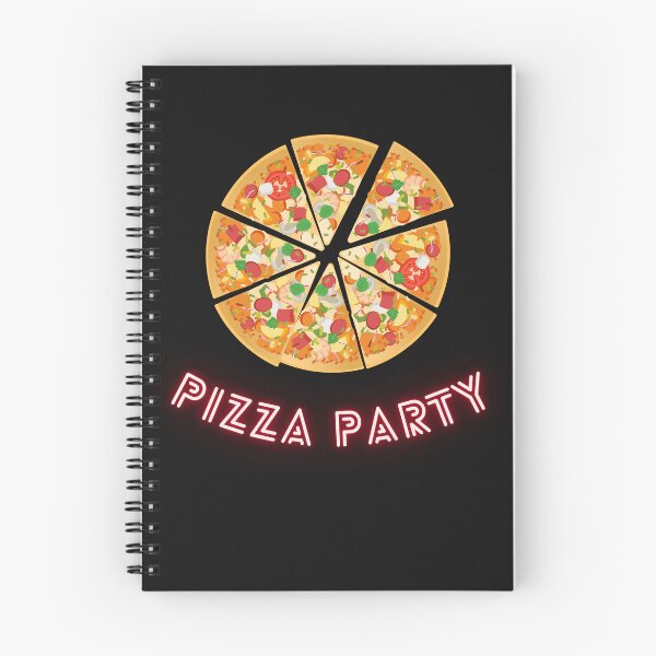 Item preview, Pizza Party Neon Big Pizza 8 slices of pizza designed and sold by FreeMind-Design.