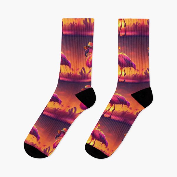 Item preview, Pink Flamingo at vibrant Beach Sunset designed and sold by amazing1designs.