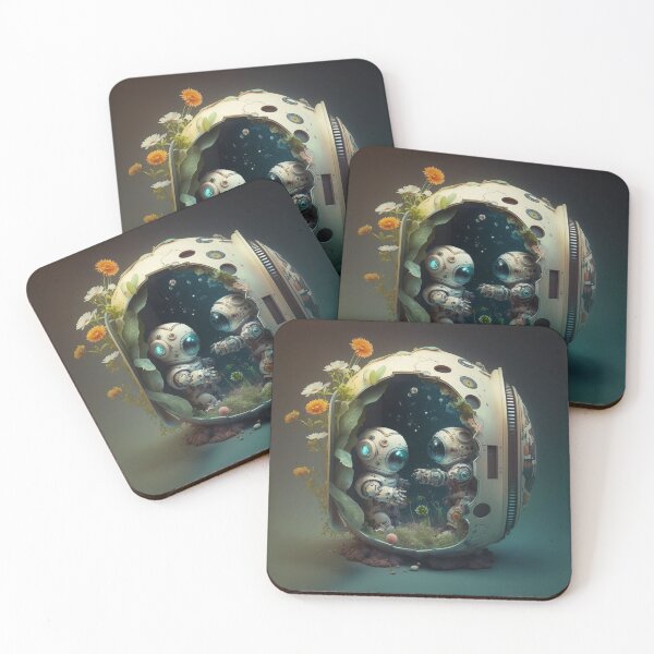 Item preview, Cute Portal Bots, Intricate Space Nature designed and sold by WilbDigital.