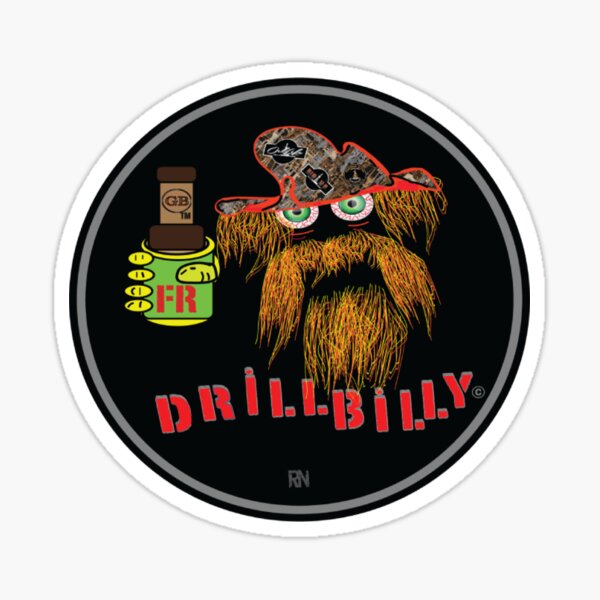 Drillbilly Red Sticker