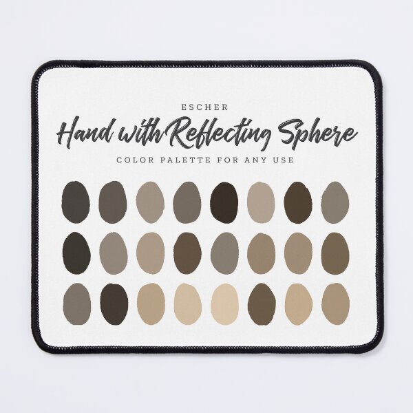 Item preview, Maurits Cornelis Escher's Hand with Reflecting Sphere, Color Palette designed and sold by BasedOnEarth.