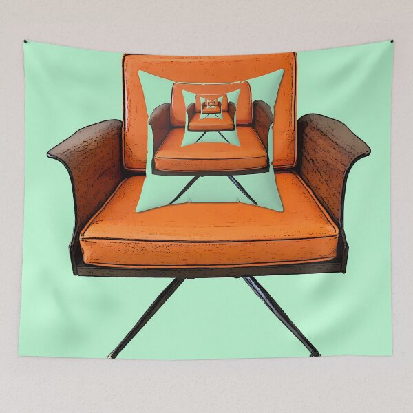 Item preview, Mid Century Chair, Droste Effect, Picture in Picture designed and sold by notsweettea.