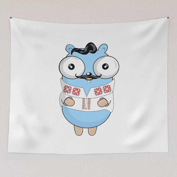 Item preview, The Go Gopher in Traditional Ukrainian Clothing (White) designed and sold by hellkni9ht.