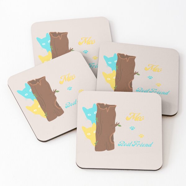 Item preview, Meo Lovely Cats-Yellow and Cyan Hidding Cats designed and sold by Artware-Designs.