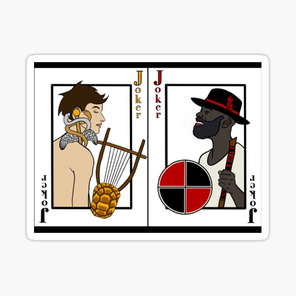 Two Jokesters: Hermes and Elegua Sticker