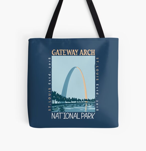 Gateway Arch with Plane Mint Tote Bag