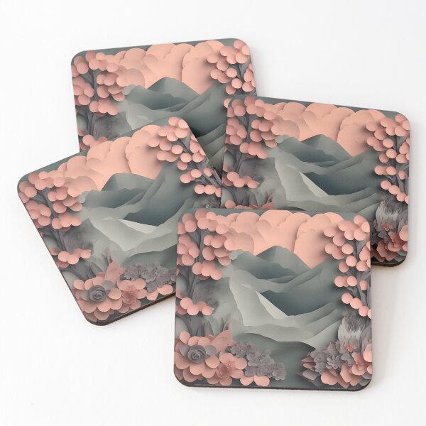 Item preview, Storm Garden Pink in Paper art style designed and sold by FormFinder.