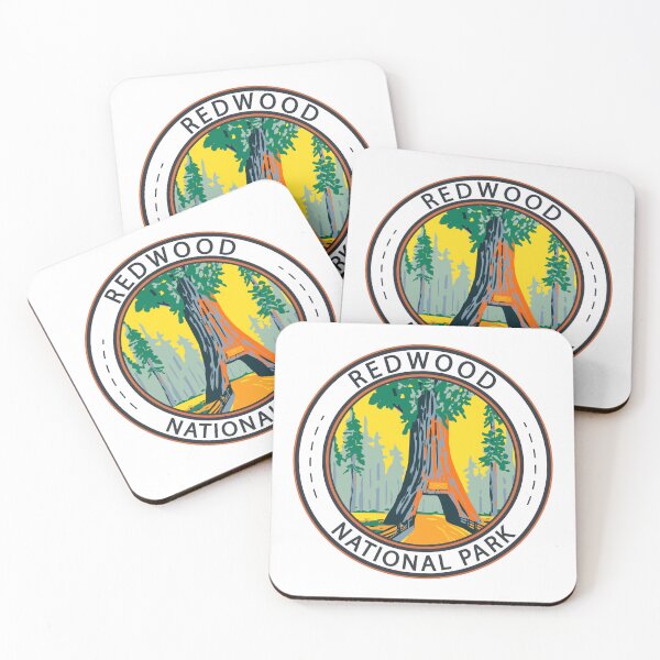 Item preview, Redwood National Park Chandelier Tree Badge designed and sold by KrisSidDesigns.