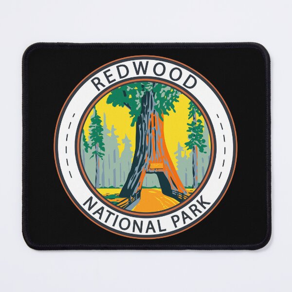 Item preview, Redwood National Park Chandelier Tree Badge designed and sold by KrisSidDesigns.
