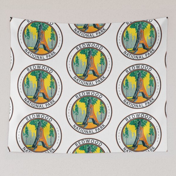 Item preview, Redwood National Park Chandelier Tree Badge designed and sold by KrisSidDesigns.