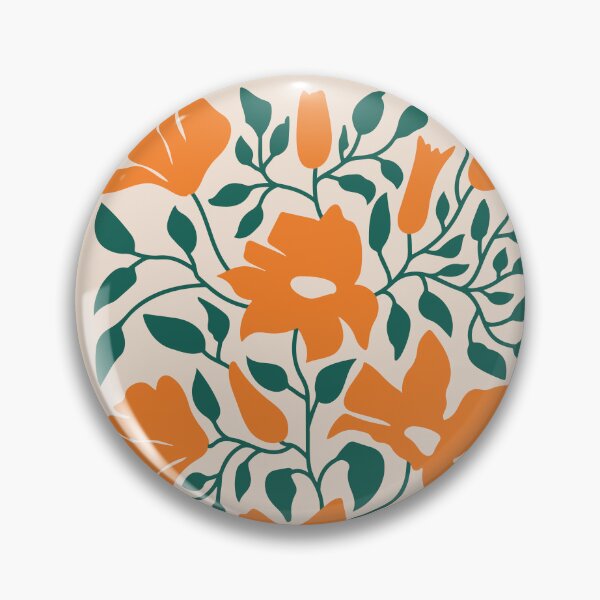 Item preview, Tangerine & Pine: Matisse Flowers & Leaves  designed and sold by karanwashere.