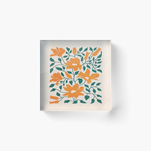 Item preview, Tangerine & Pine: Matisse Flowers & Leaves  designed and sold by karanwashere.