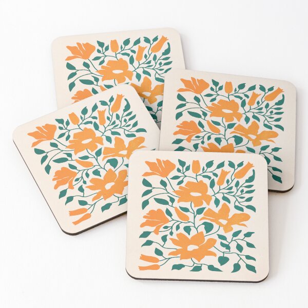 Item preview, Tangerine & Pine: Matisse Flowers & Leaves  designed and sold by karanwashere.