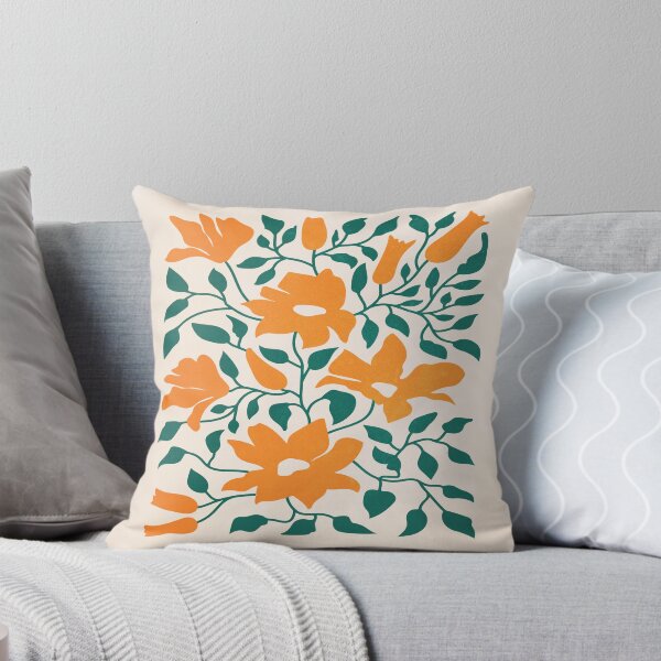 Item preview, Tangerine & Pine: Matisse Flowers & Leaves  designed and sold by karanwashere.