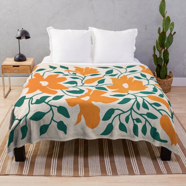 Item preview, Tangerine & Pine: Matisse Flowers & Leaves designed and sold by karanwashere.