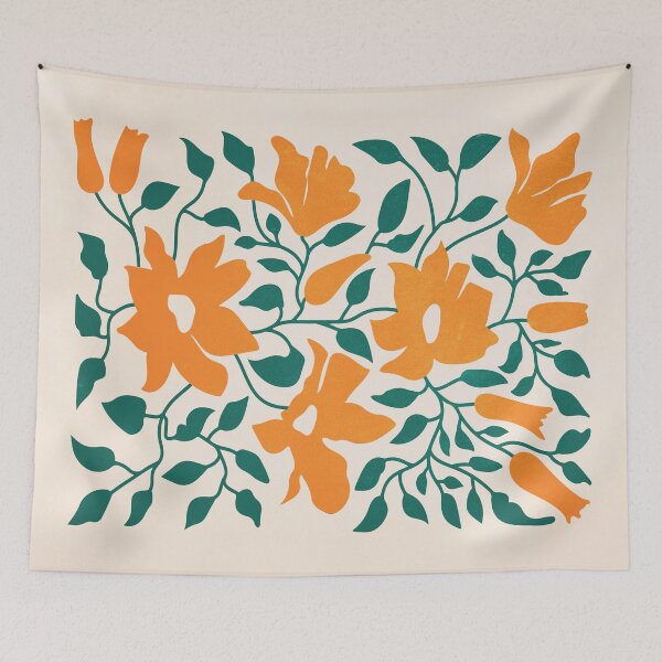 Item preview, Tangerine & Pine: Matisse Flowers & Leaves  designed and sold by karanwashere.