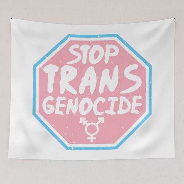 Item preview, Trans Rights - STOP TRANS GENOCIDE - Pink designed and sold by LaLunaWinters.