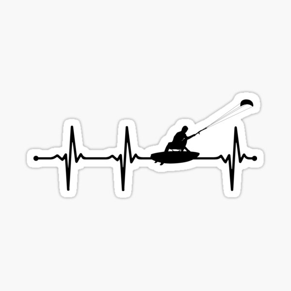 Item preview, Mon coeur bat pour le kitesurf Ecg Kitesurfing Bv designed and sold by KleverOlivier.