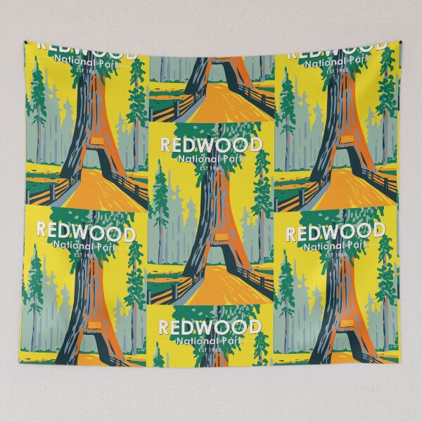 Item preview, Redwood National Park Chandelier Tree Vintage designed and sold by KrisSidDesigns.