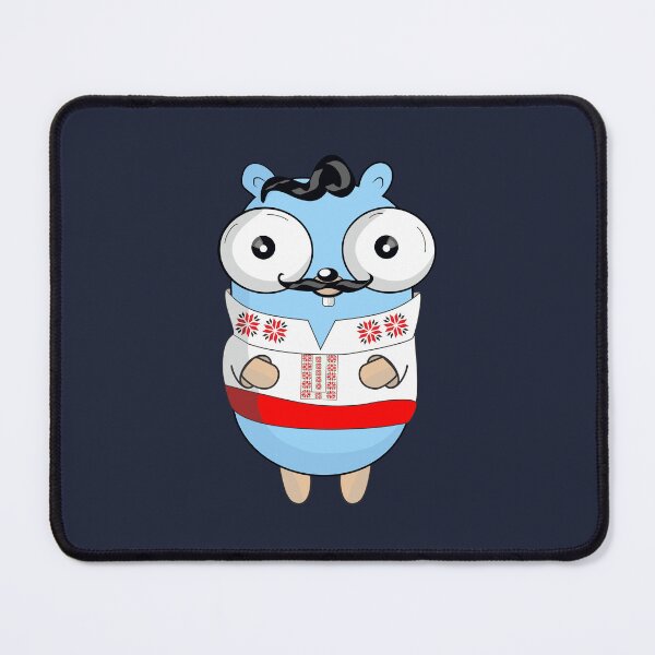 Item preview, The Go Gopher in Traditional Ukrainian Clothing: Red-Belt Edition (Navy) designed and sold by hellkni9ht.