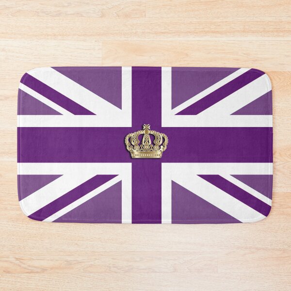 Item preview, British Flag, Union Jack, in purple with Crown to Celebrate the Coronation of King Charles III designed and sold by LindaCooke.