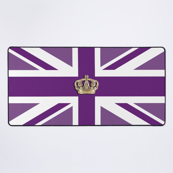 Item preview, British Flag, Union Jack, in purple with Crown to Celebrate the Coronation of King Charles III designed and sold by LindaCooke.