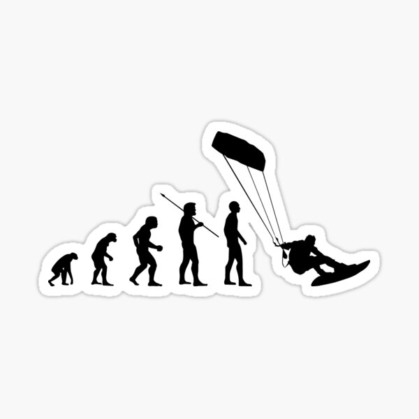 Item preview, Funny Kitesurf Evolution Kitesurfer Meme Bv designed and sold by KleverOlivier.