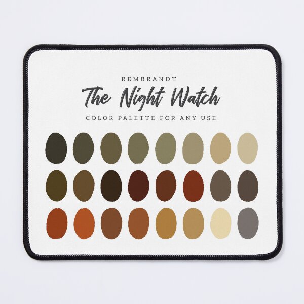 Item preview, Rembrandt's The Night Watch, Color Palette designed and sold by BasedOnEarth.